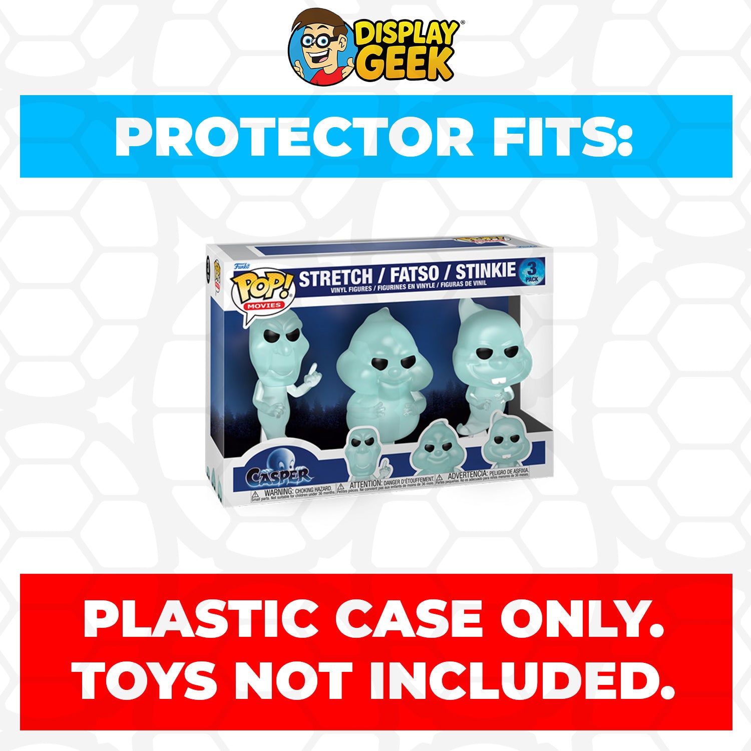 Funko POP! 3 Pack Casper - Stretch & Fatso & Stinkie Pop Protector