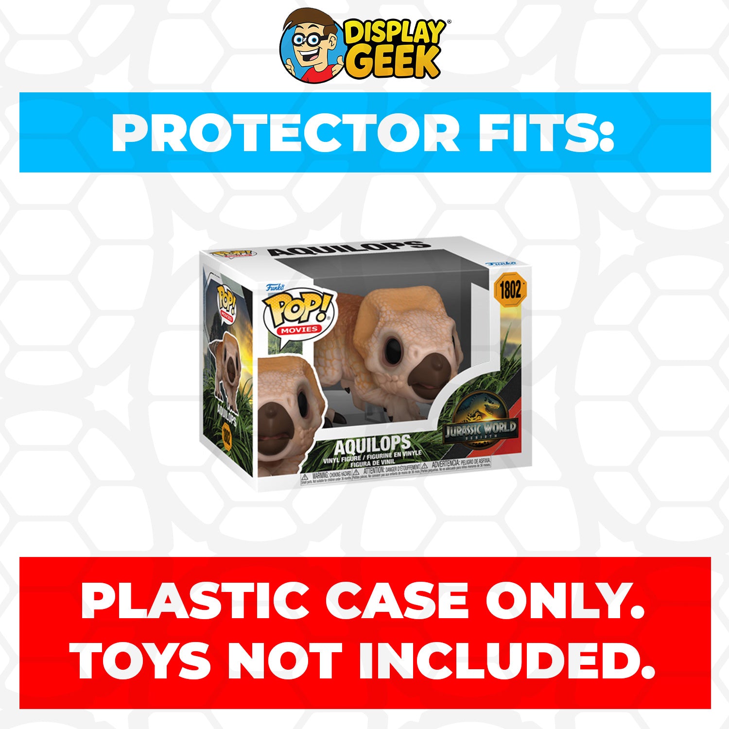 置物 cool Funko POP! Jurassic World - Aquilops #1802 Pop Protector Size