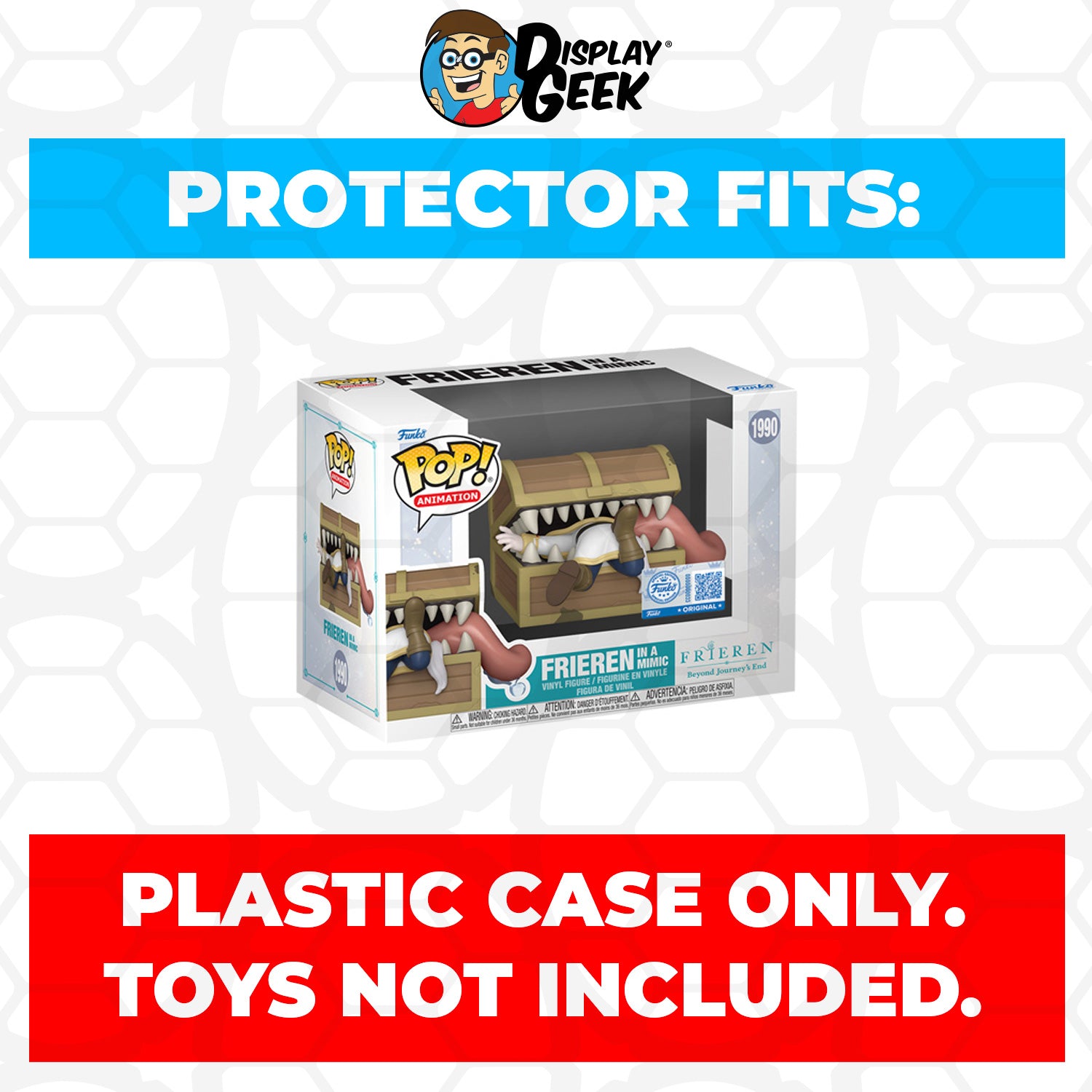 Funko POP! 4 inch Frieren in a Mimic #1990 Pop Protector Size CONFIRMED by Display Geek | Display Geek, Inc Funko POP! 4 inch Frieren in a Mimic #1990 Pop Protector Size CONFIRMED by Display Geek | Display Geek, Inc