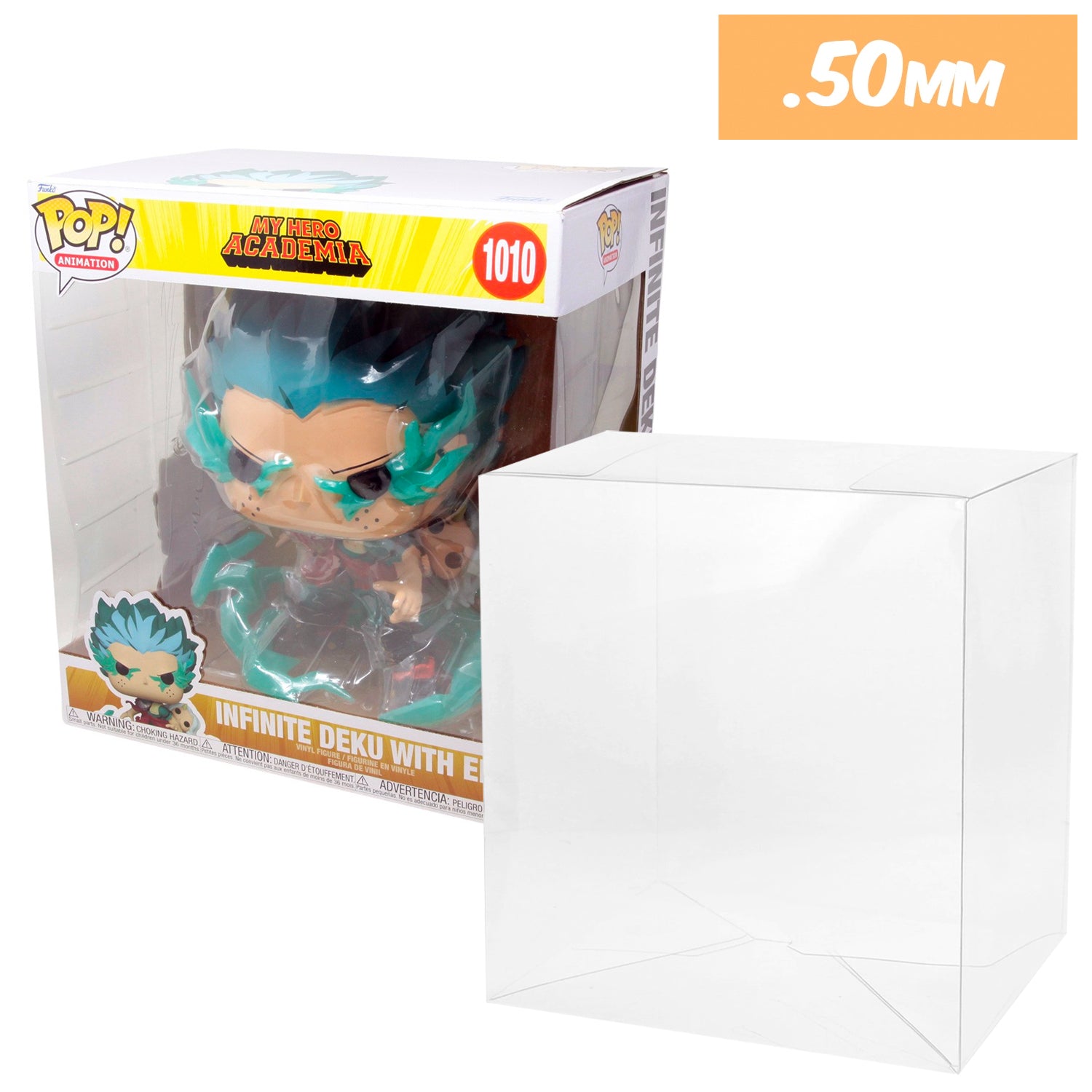 Funko POP! 10 inch Infinite Deku with Eri Pop Protector Size