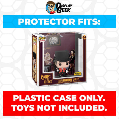 Funko POP! Albums Panic at the Disco - Brendon Urie #64 Pop Protector Size Confirmed by Display Geek