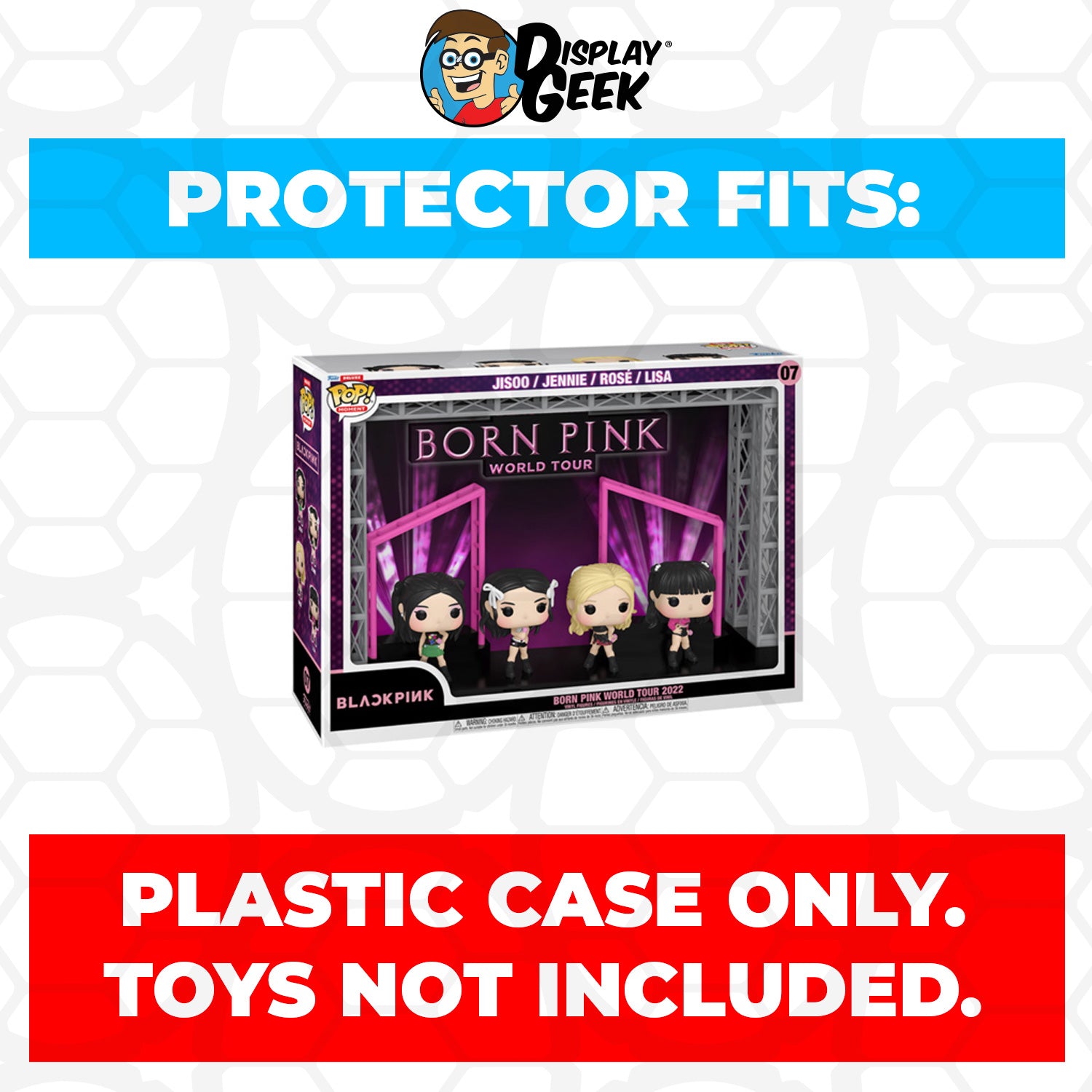 Funko POP! Moment Deluxe Blackpink - Born Pink World Tour - Jisoo, Jennie, Rose & Lisa #07 Pop Protector Size CONFIRMED by Display Geek | Display Geek, Inc. Funko POP! Moment Deluxe Blackpink - Born Pink World Tour - Jisoo, Jennie, Rose & Lisa #07 Pop Protector Size CONFIRMED by Display Geek | Display Geek, Inc.