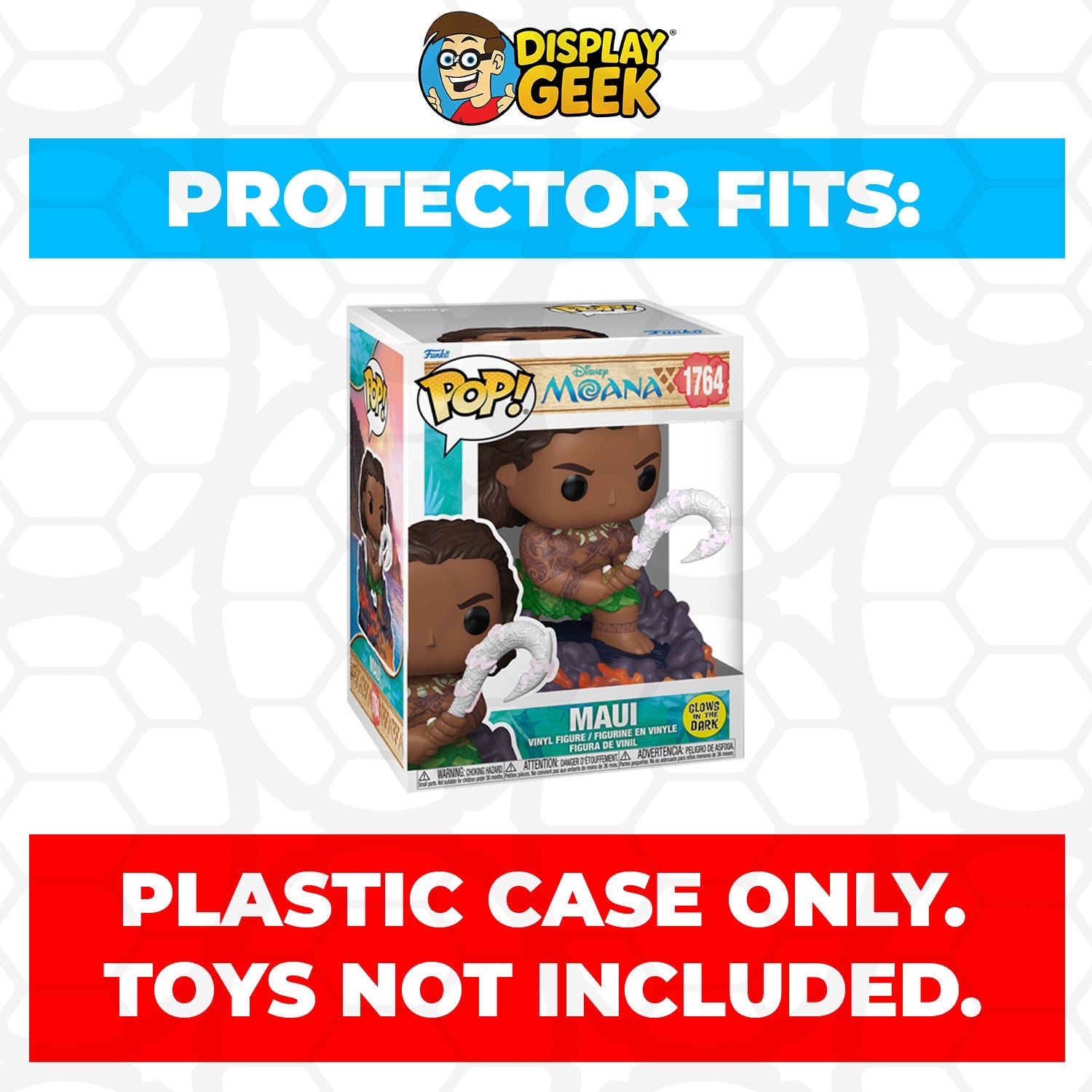 Funko POP! Premium Moana - Maui GITD #1764 Pop Protector Size