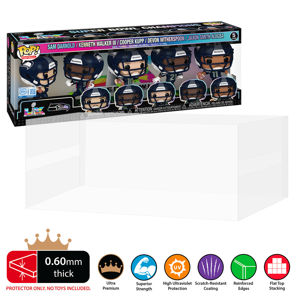 0.60mm 5 PACK STANDARD Pop Protectors for Funko (0.60mm thick, UV