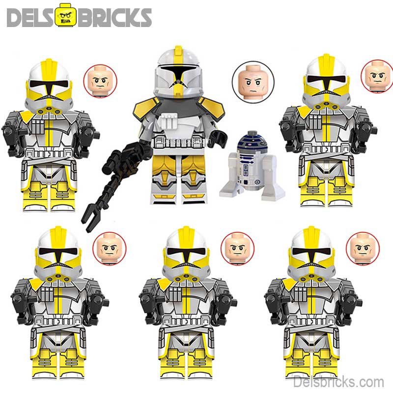 Set of 327th Star Corp Clone Troopers (Star Wars) Custom Building Blocks Mini Figures Compatible with LEGO
