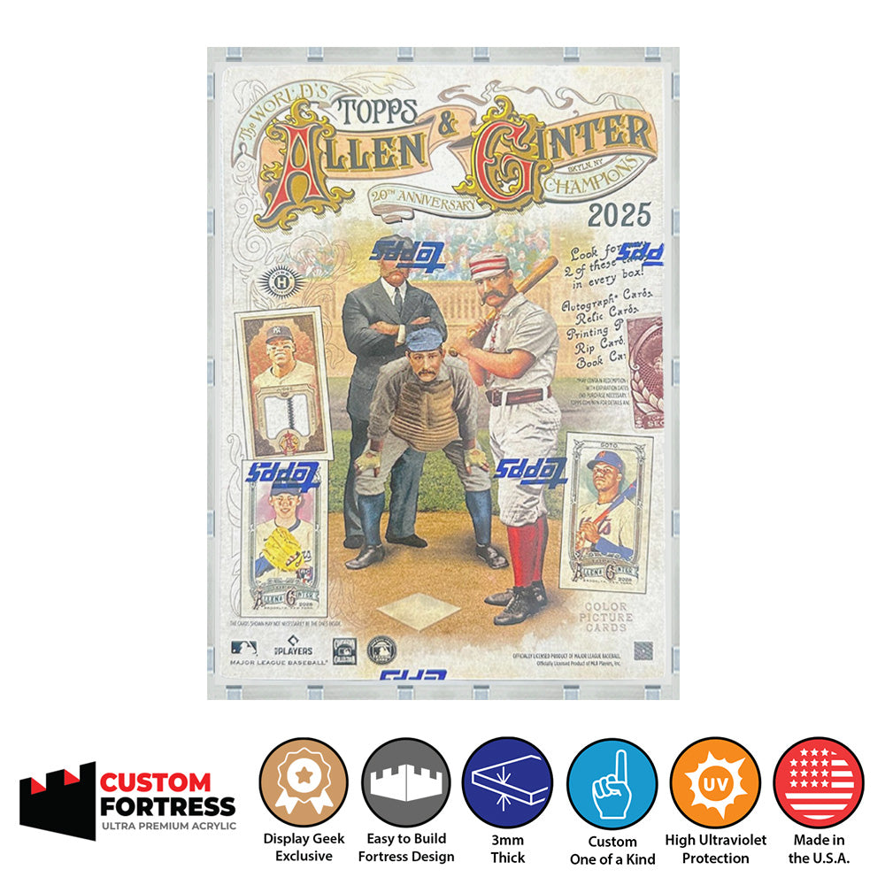 5 card display case Custom Acrylic Hard Case for TOPPS BASEBALL 2025 Allen & Ginter Tradin