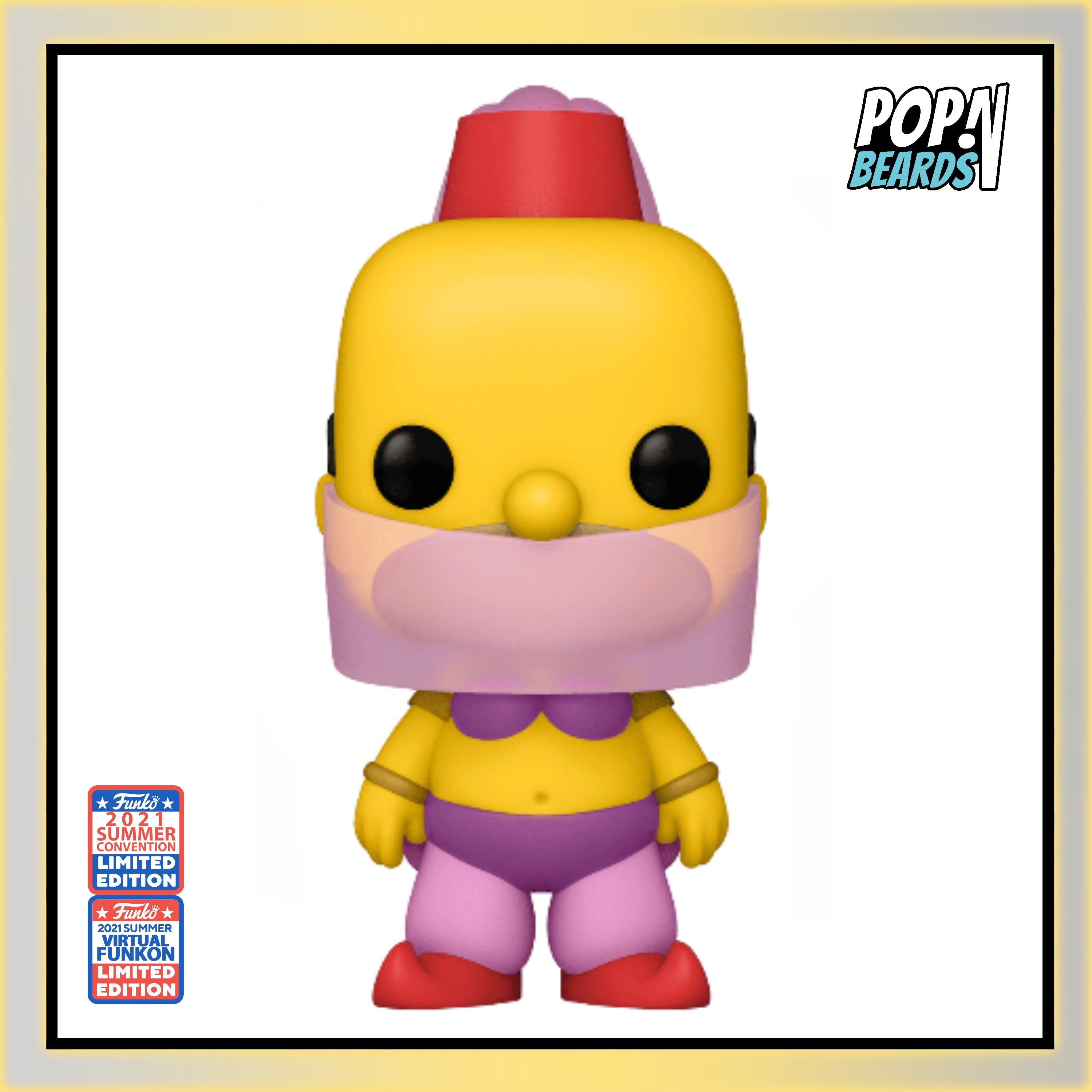 Pop Television 1144 The Simpsons Belly Dancer Homer Exclusive Display Geek Inc