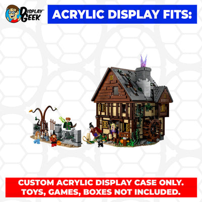 Display Geek Flying Box 3mm Thick Custom Acrylic Display Case for LEGO 21341 Hocus Pocus (11.5h x 13.5w x 13.5d)