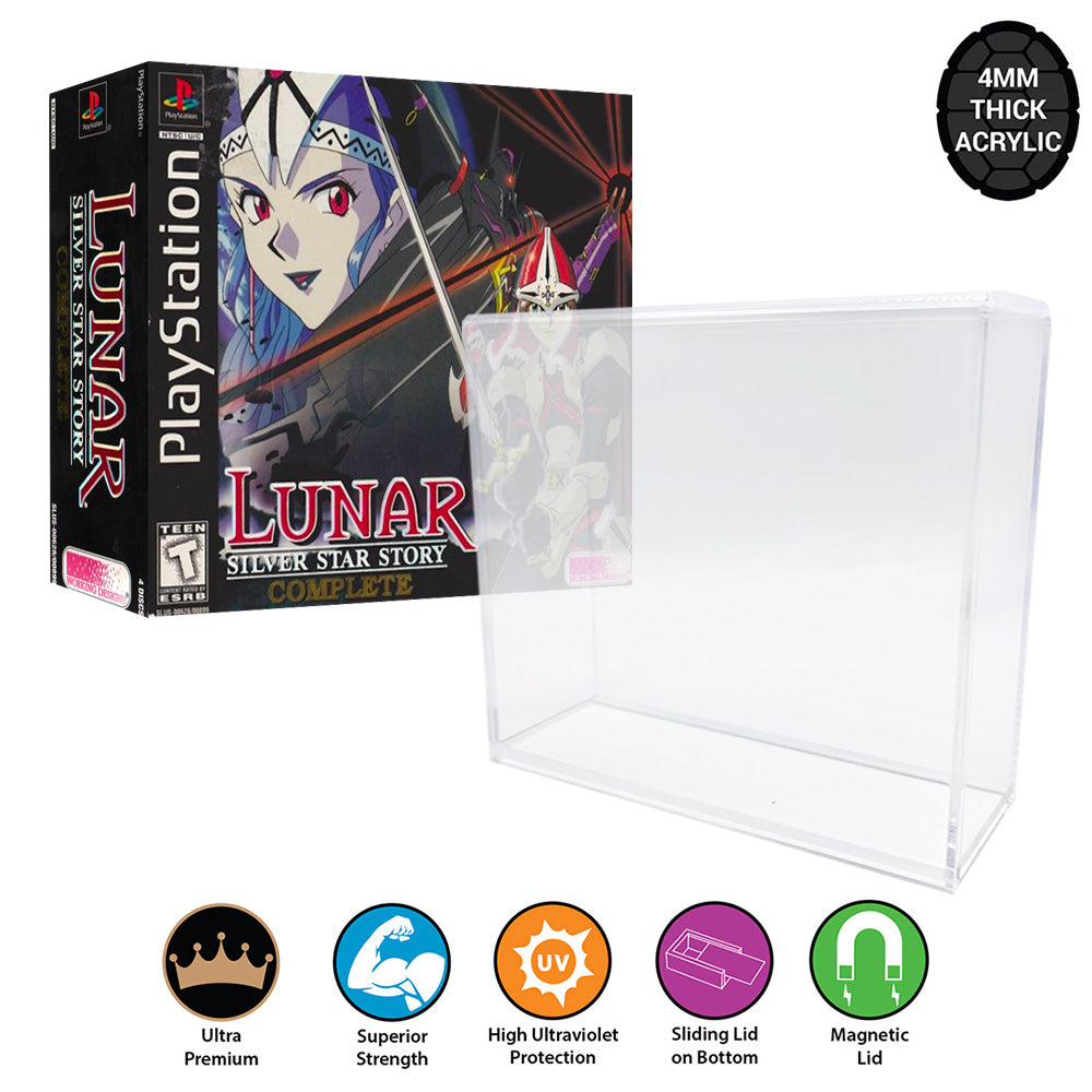 Acrylic Hard Case for PS1 LUNAR 1 SILVER STAR STORY SE Video Game Box
