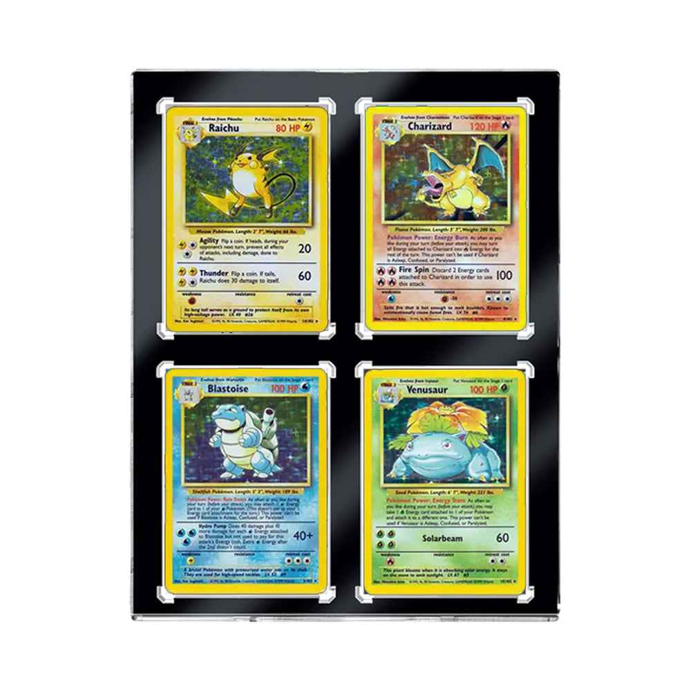 4-Card Wall Mount Display Case for 35pt Trading Cards (UV ONE-TOUCH Magnetic Holder) 4-Card Wall Mount Display Case for 35pt Trading Cards (UV ONE-TOUCH Magnetic Holder)