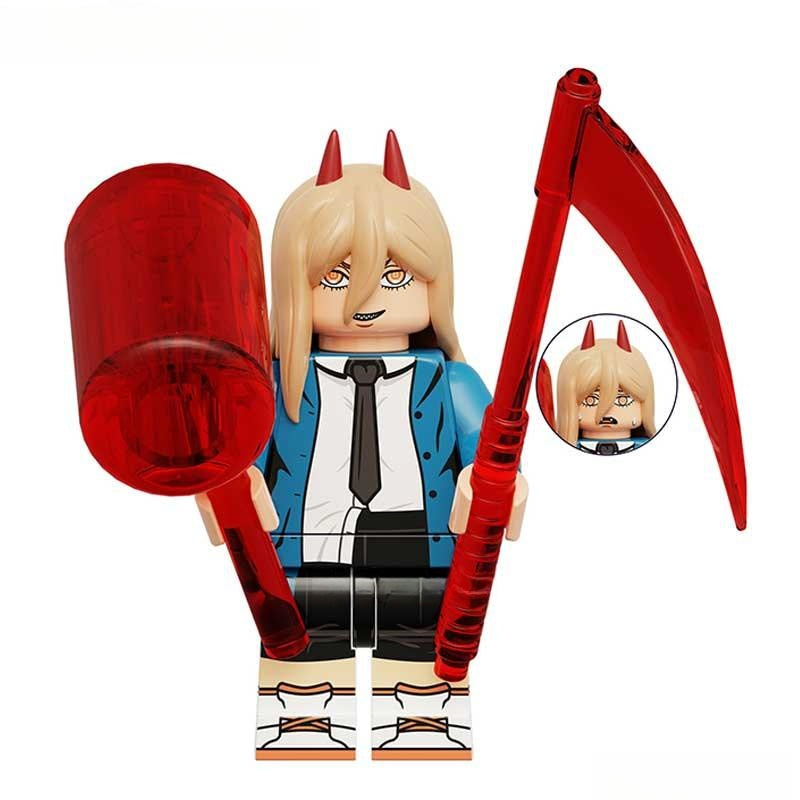 strapless open back dress Power (Chainsaw Man) - Custom Building Blocks Mini Figures Compatible
