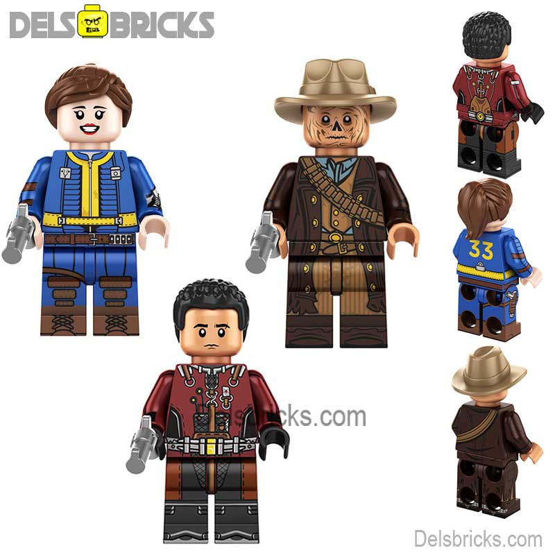 Set of 3 Lucy, Cooper & Maximus (Fallout) Custom Building Blocks M