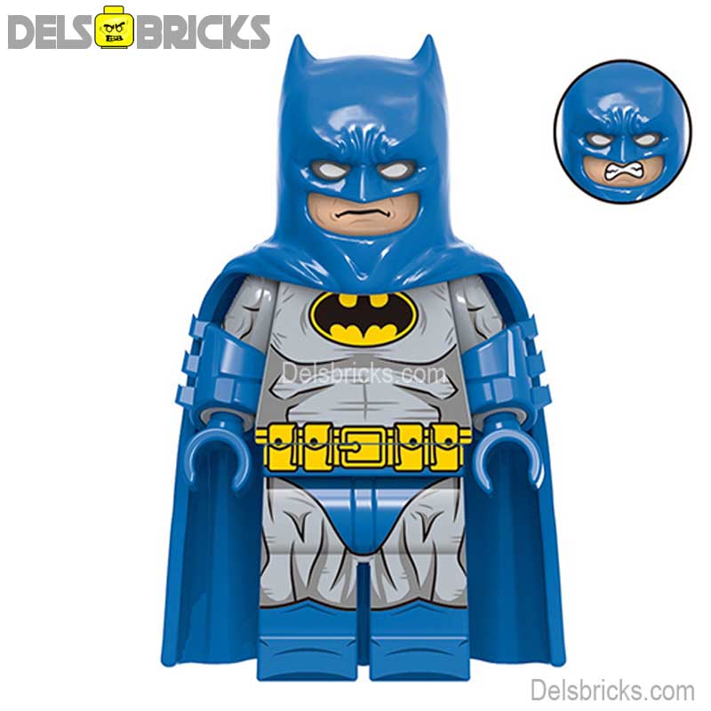 Batman Blue-Gray Suit Comic (DC) Custom Building Blocks Mini