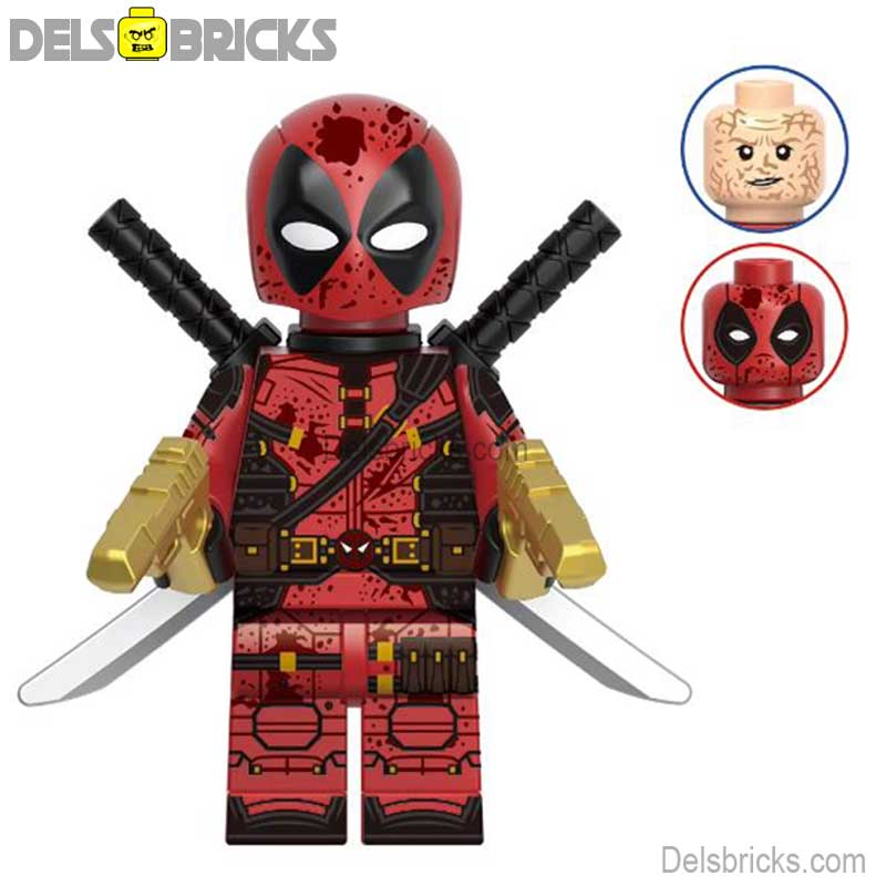Deadpool Bloody (Marvel Deadpool Wolverine Movie) Custom Building Blocks Mini Figures Compatible with LEGO