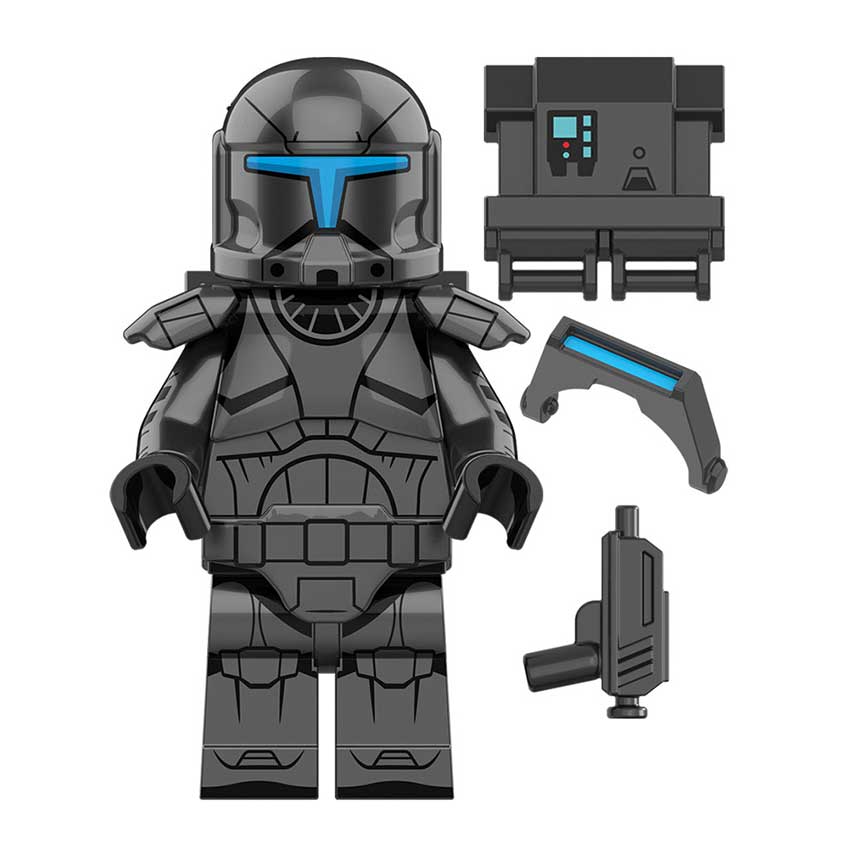 Gray Commando Clone Trooper (Star Wars) Custom Building Blocks Mini Figures Compatible with LEGO