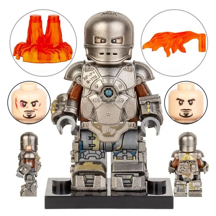 Iron Man Mark First Suit (Marvel Avengers) Custom Building Blocks Mini Figures Compatible with LEGO
