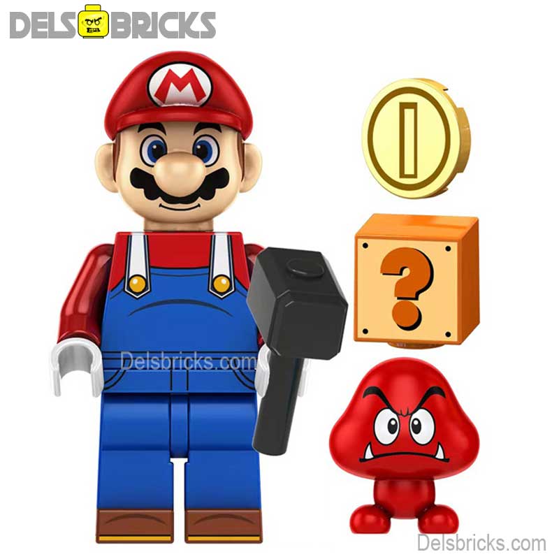 Mario (The Super Mario Custom Building Blocks Mini Figures  Compatible with LEGO
