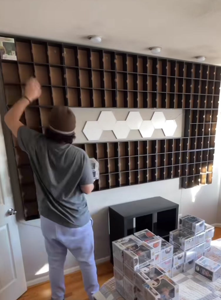 KUBBIE ECONOMY Funko Pop In Box Display Case Wall Mountable Stackable Pop Shelf Cardboard