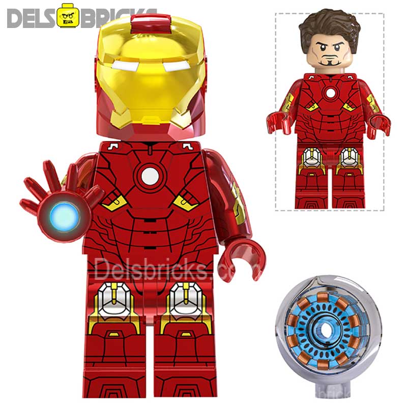 Iron Man Tony Stark Red Marvel Avengers Custom Building Blocks Mini Figures Compatible with LEGO