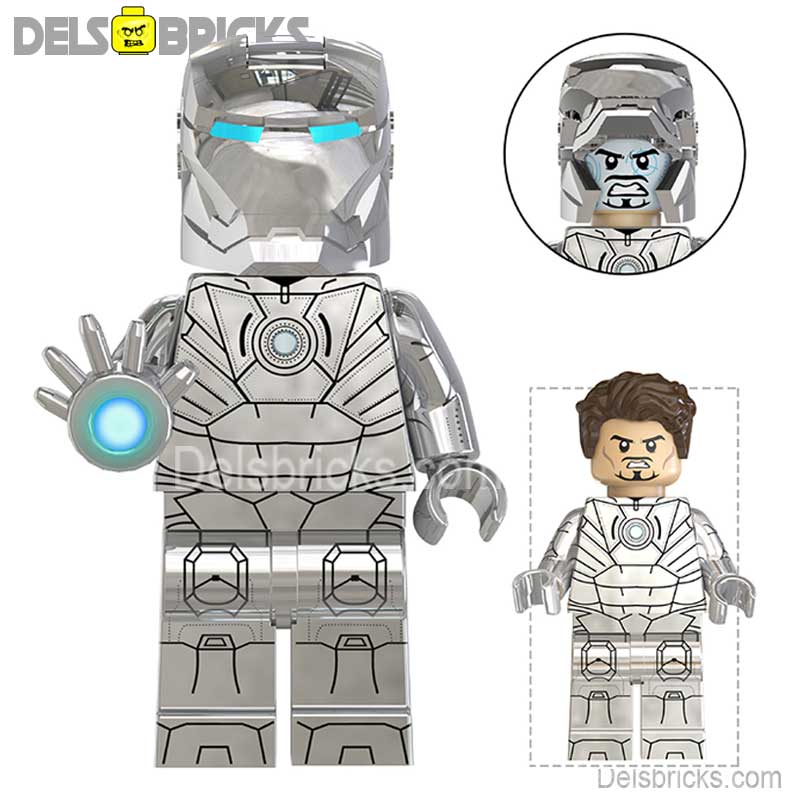 Lego silver iron man on sale