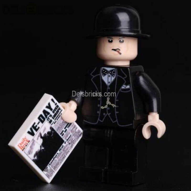 Winston Churchill (American History World War II) Custom Building Blocks  Mini Figures Compatible with LEGO