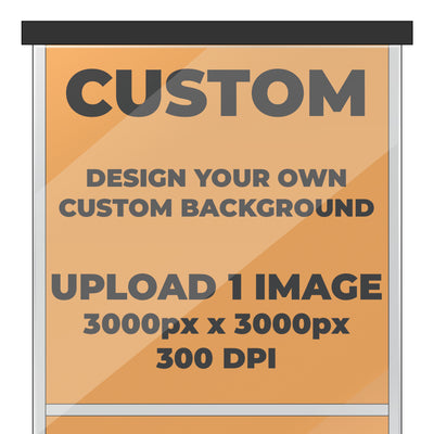 CUSTOM (Upload your own) Themed 15 x 15 Background Decals for IKEA Detolf Displays