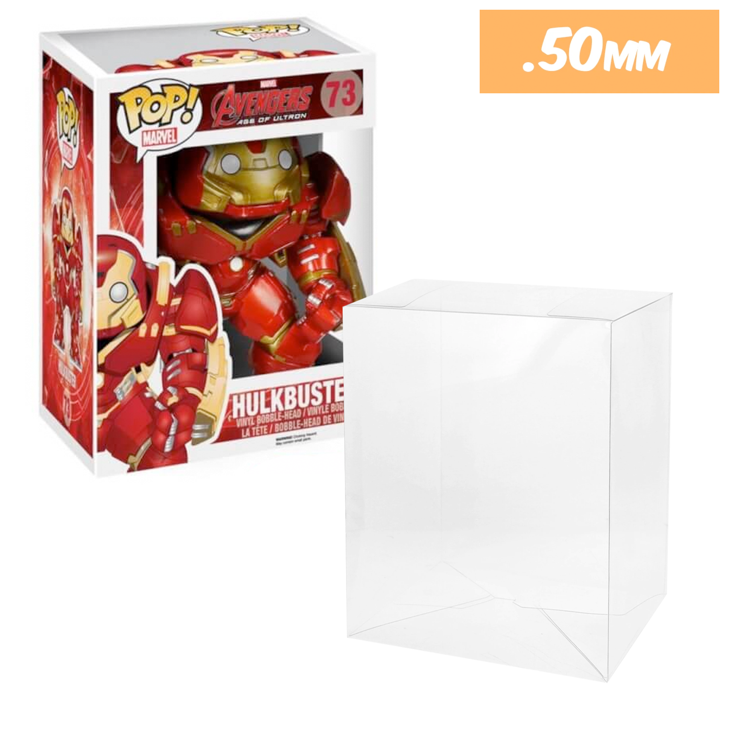 6 INCH HULKBUSTER 73 Pop Protectors for Funko 0.50mm thick 8h x 6.5w x 3.875d