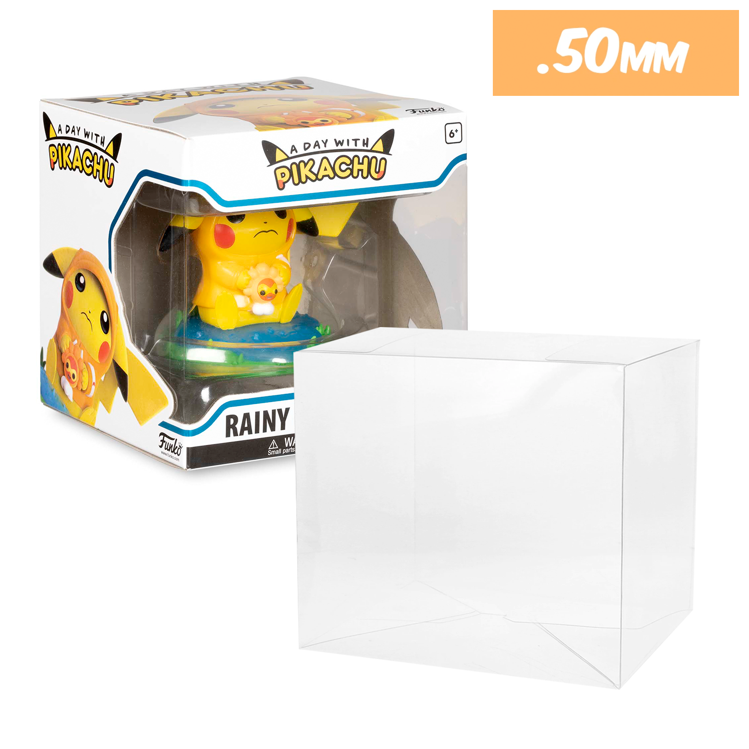 A DAY WITH PIKACHU Pop Protectors for Funko 50mm thick 4.5h X