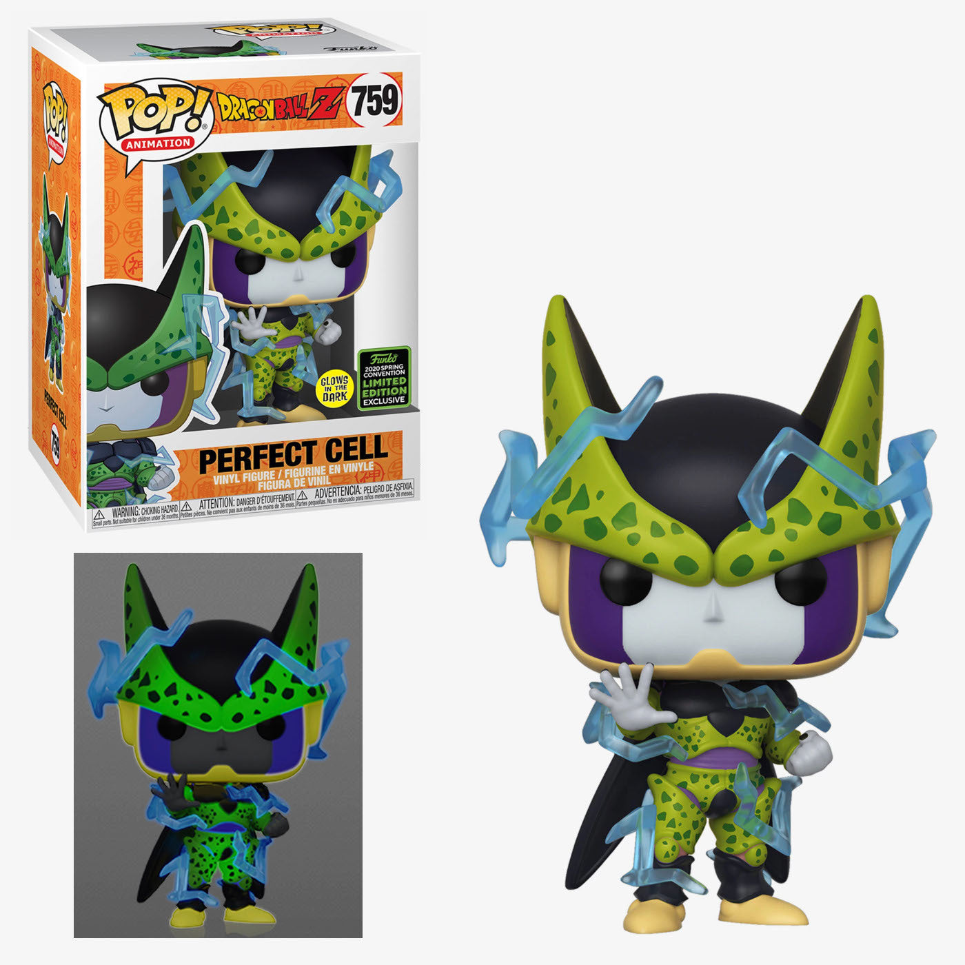 Funko Pop DBZ Perfect Cell Glow in the Dark Spring Convention No