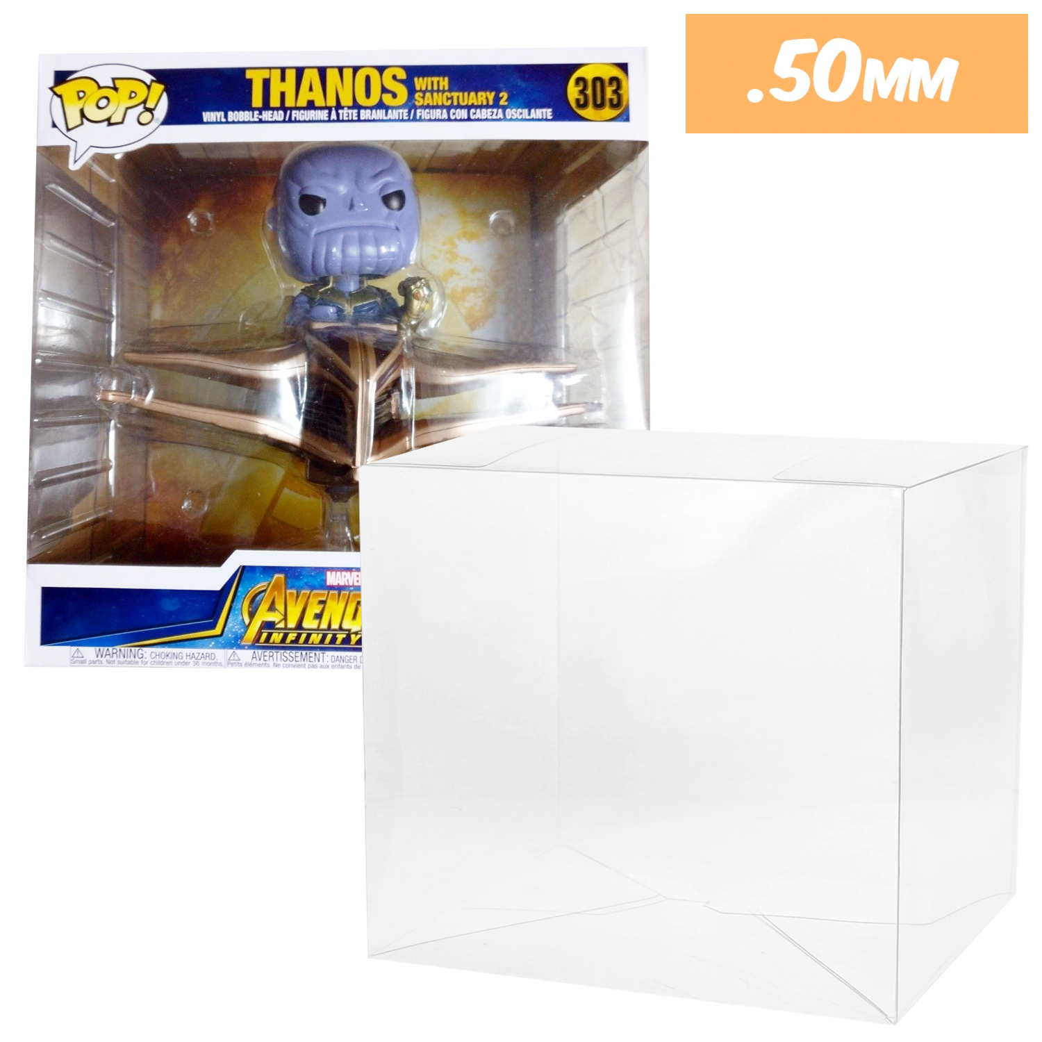 Protector THANOS WITH THRONE - Protection plastique pour Funko Pop