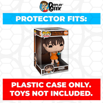 Funko POP! 10 inch The Seven Deadly Sins Diane with Gideon Hammer #1502 Jumbo Size Pop Protector Size Confirmed by Display Geek