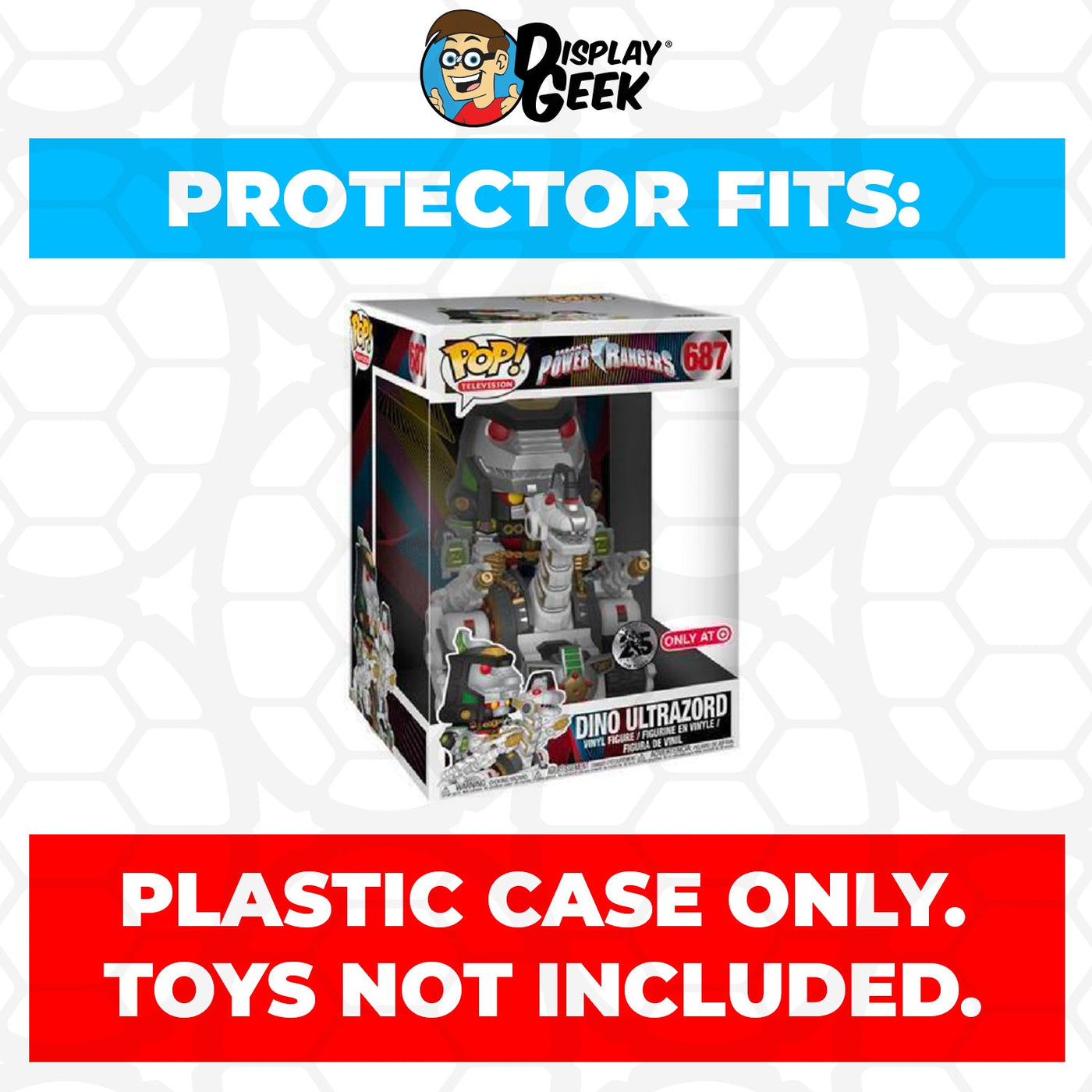 Funko POP! 10 inch Dino Ultrazord #687 Jumbo Pop Protector Size Confirmed by Display Geek