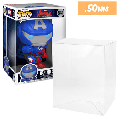 Funko POP! 10 inch Mech Strike Captain America #841 Jumbo Size Pop Protector Size CONFIRMED by Display Geek