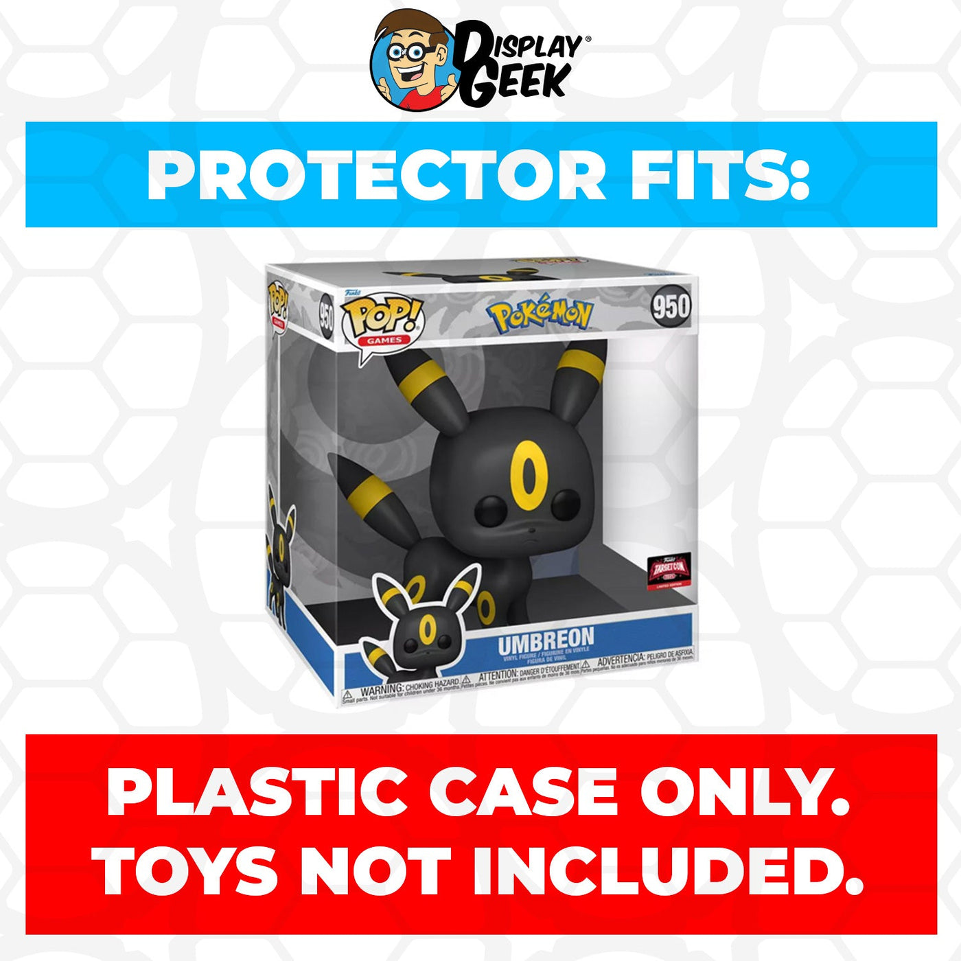 Funko POP! 10 inch Pokemon Umbreon #950 Jumbo Size Pop Protector Size Confirmed by Display Geek