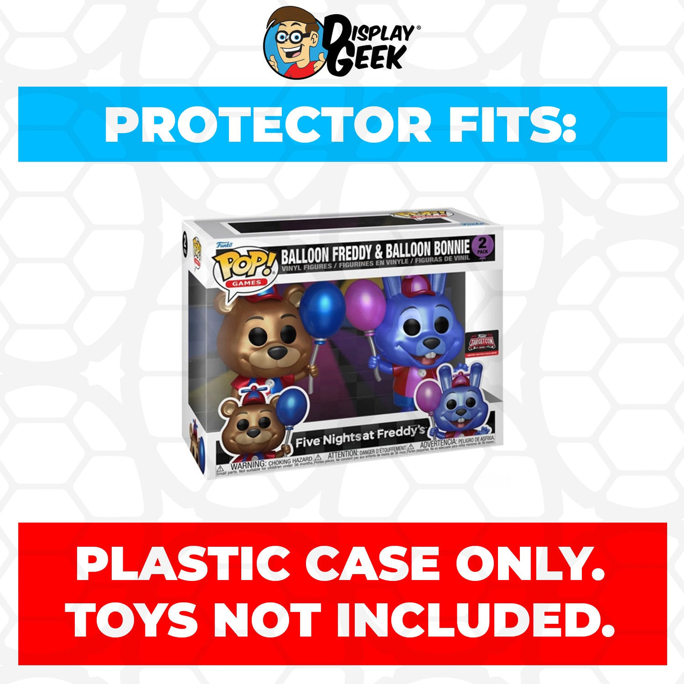 Funko POP! 2 Pack Five Nights at Freddys Balloon Freddy & Balloon Bonnie Metallic Pop Protector Size CONFIRMED!