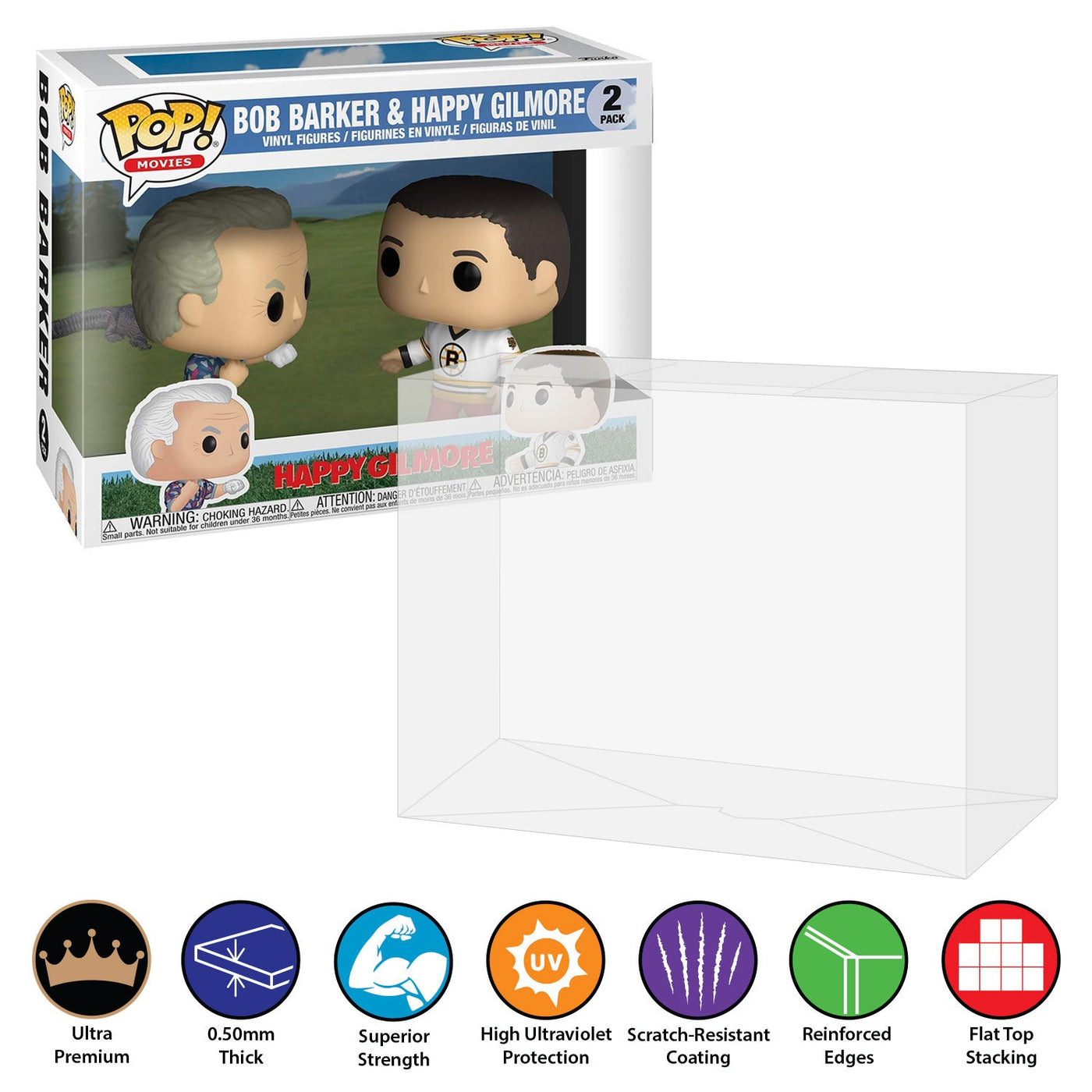 Funko POP! 2 Pack Bob Barker & Happy Gilmore Pop Protector Size CONFIRMED!