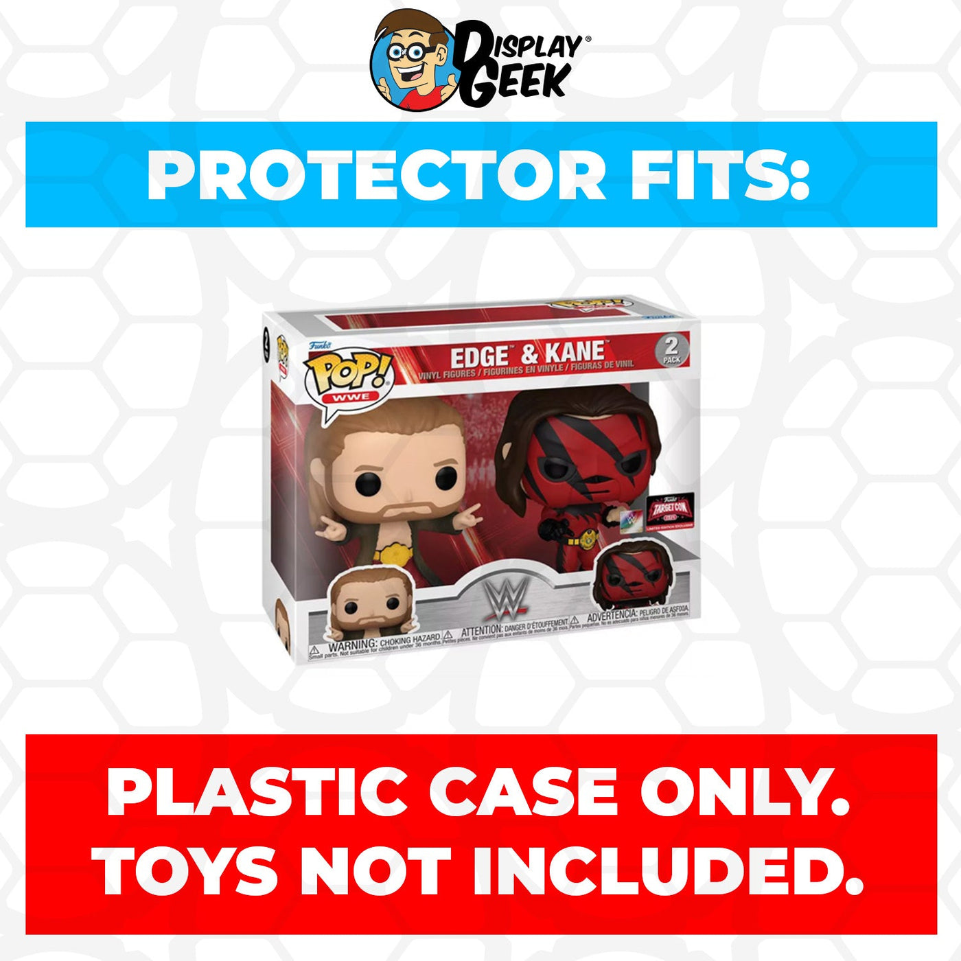 Funko POP! 2 Pack WWE Edge & Kane Pop Protector Size Confirmed by Display Geek