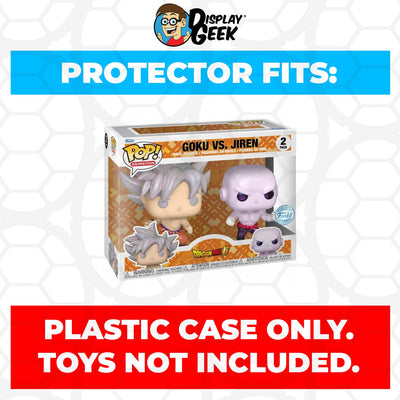 Funko POP! 2 Pack Goku vs Jiren Pop Protector Size Confirmed by Display Geek