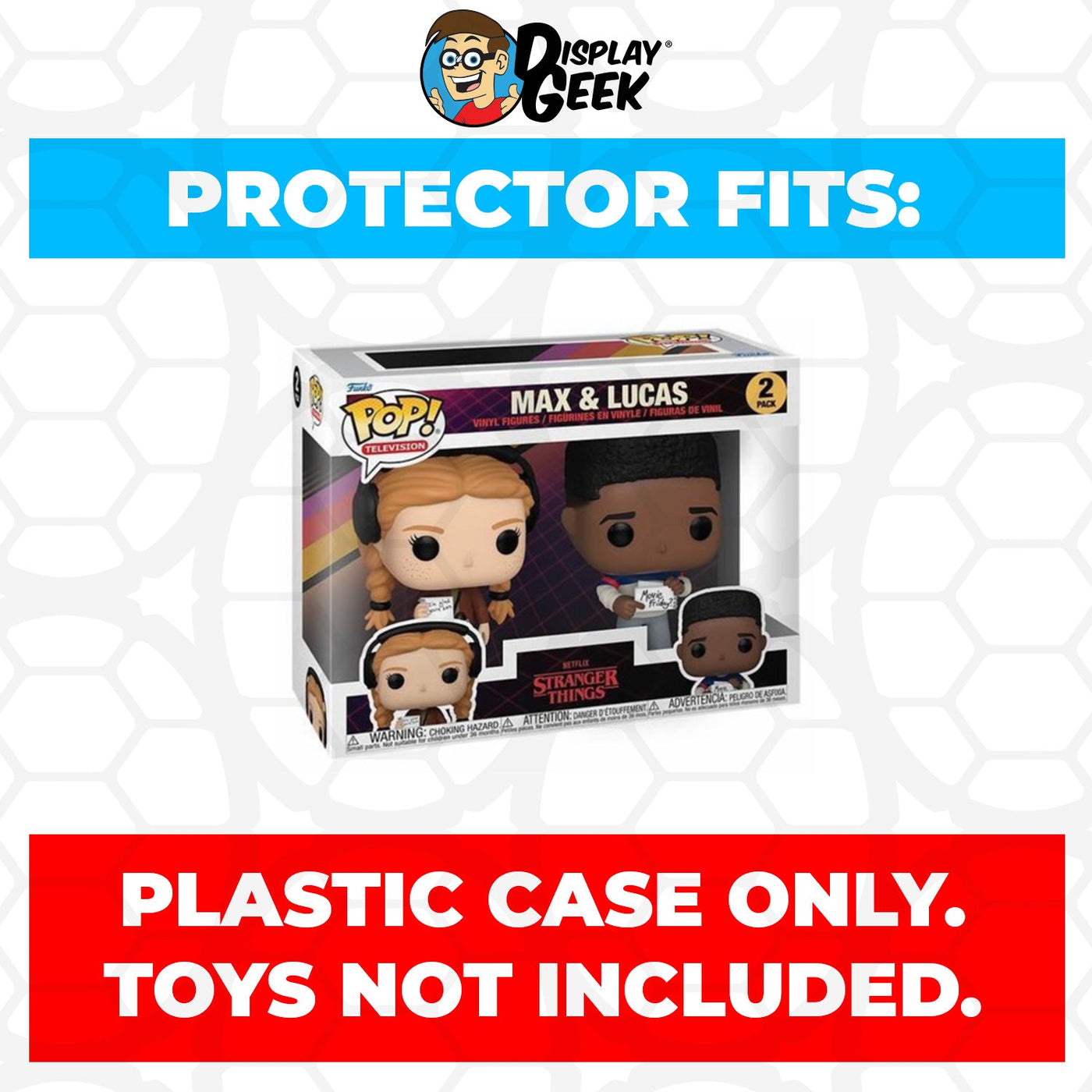 Funko POP! 2 Pack Stranger Things - Max & Lucas Pop Protector Size CONFIRMED by Display Geek 