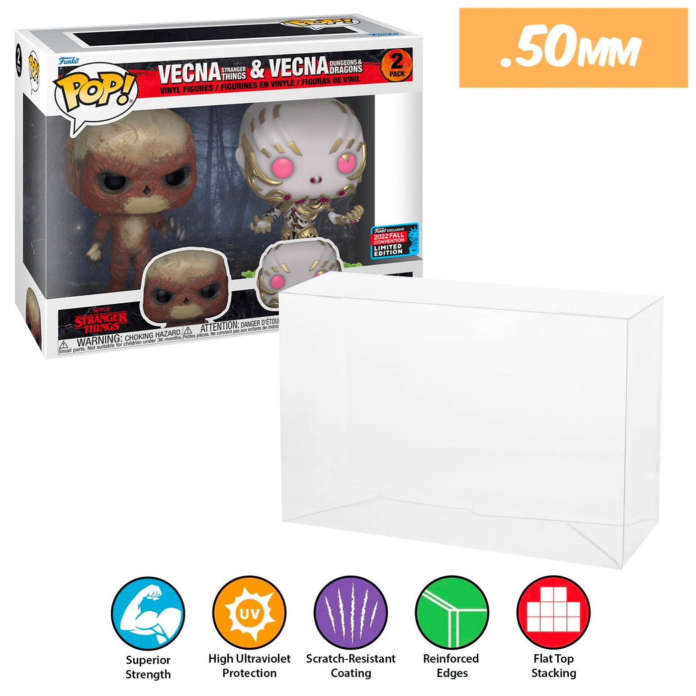 Funko POP! 2 Pack Vecna Stranger Things & Vecna Dungeons & Dragons Pop Protector Size CONFIRMED!