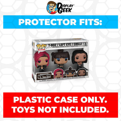 Funko POP! 3 Pack TLC - No Scrubs - T-Boz, Left Eye & Chilli  Pop Protector Size CONFIRMED by Display Geek