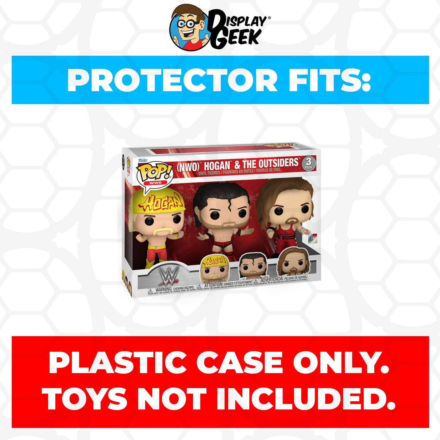 Funko POP! 3 Pack NWO Hogan & the Outsiders WWE Pop Protector Size CONFIRMED by Display Geek