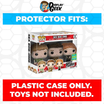 Funko POP! 3 Pack Scott Pilgrim - Sex Bob-Omb SDCC Pop Protector Size CONFIRMED by Display Geek