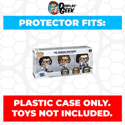 Funko POP! 3 Pack Slap Shot - The Hanson Brothers Pop Protector Size CONFIRMED by Display Geek