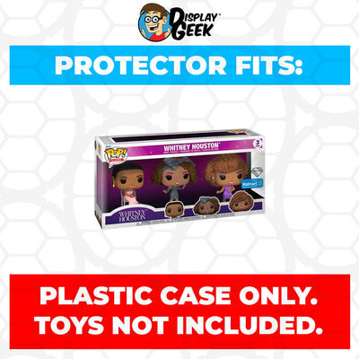 Funko POP! 3 Pack Whitney Houston Diamond Pop Protector Size CONFIRMED by Display Geek