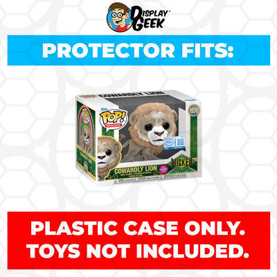 Funko POP! 4 inch Wicked - Cowardly Lion Flocked #1930 Pop Protector Size CONFIRMED by Display Geek