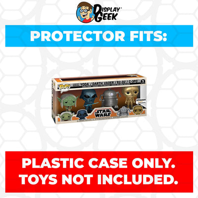 Funko POP! 4 Pack Concept Series: Yoda, Darth Vader, R2-D2 & C-3PO Pop Protector Size CONFIRMED!