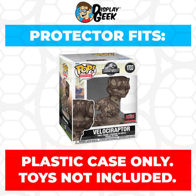 Funko POP! 6 inch Jurassic World - Velociraptor #1733 Super Size Pop Protector CONFIRMED by Display Geek