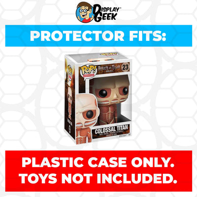 Funko POP! 6 inch Attack on Titan - Colossal Titan #23 Super Pop Protector Size Confirmed by Display Geek
