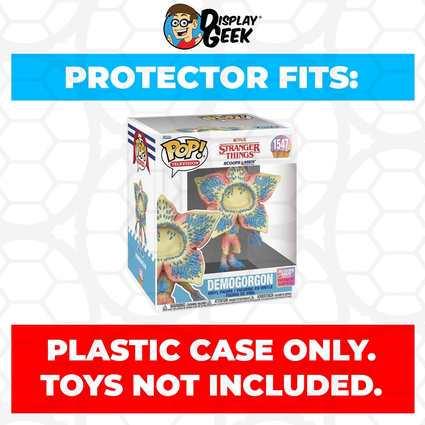 Funko POP! 6 inch Stranger Things - Demogorgon Scoops Ahoy Sherbet Surprise #1547 Super Size Pop Protector CONFIRMED by Display Geek 